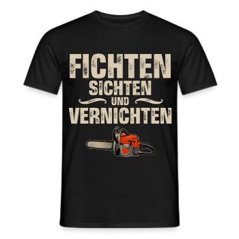 lumberjack - Men's T-Shirt - black - Front - AI Model Male 178 light (178cm)