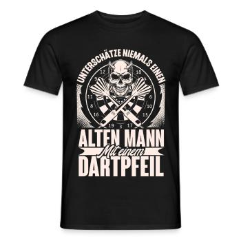 fléchettes - T-shirt homme - noir - Devant - AI Model Male 178 light (178cm)