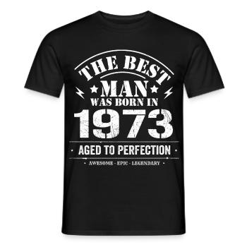 Geboren im 1973 Geburtstag 1973 - 52 Jahre Retro - Männer T-Shirt - Schwarz - Vorne - AI Model Male 178 light (178cm)