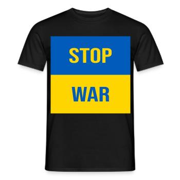 Stop War - Men's T-Shirt - black - Front - AI Model Male 178 light (178cm)