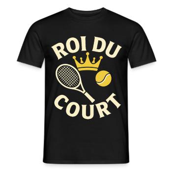 König des Platzes Geschenk Tennisspieler - Männer T-Shirt - Schwarz - Vorne - AI Model Male 178 light (178cm)