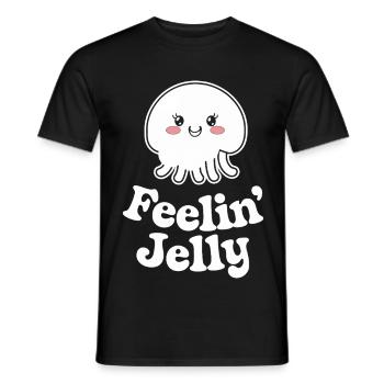 Feeling Jelly jelly friend pour les amoureux de la mer et - T-shirt homme - noir - Devant - AI Model Male 178 light (178cm)