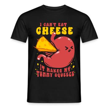 Laktoseintolerant I Cant Eat Cheese - Männer T-Shirt - Schwarz - Vorne - AI Model Male 178 light (178cm)