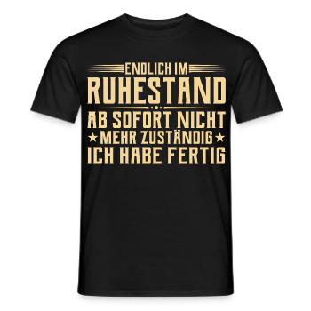 Retraite Plus responsable - Retraité - T-shirt homme - noir - Devant - AI Model Male 178 light (178cm)