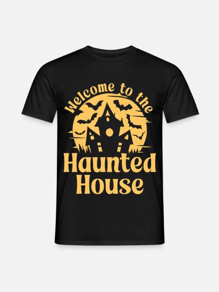 Willkommen im Spukhaus - Männer T-Shirt - Schwarz