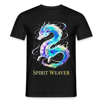 Spirit Weaver Dragon - Men's T-Shirt - black - Front - AI Model Male 178 light (178cm)
