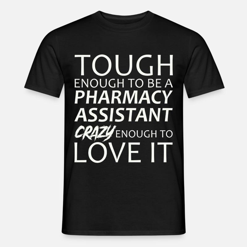 Pharmacy assistant Crazy - Männer T-Shirt - Schwarz