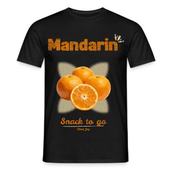 Mandarins | Snack To Go - Men's T-Shirt - black - Front - AI Model Male 178 light (178cm)