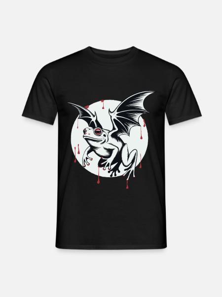 Vampirischer Fledermausfrosch im Schatten - Männer T-Shirt - Schwarz