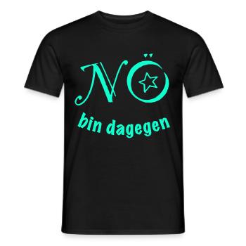 NON, JE SUIS CONTRE - non, non, anti, pas envie - T-shirt homme - noir - Devant - AI Model Male 178 light (178cm)