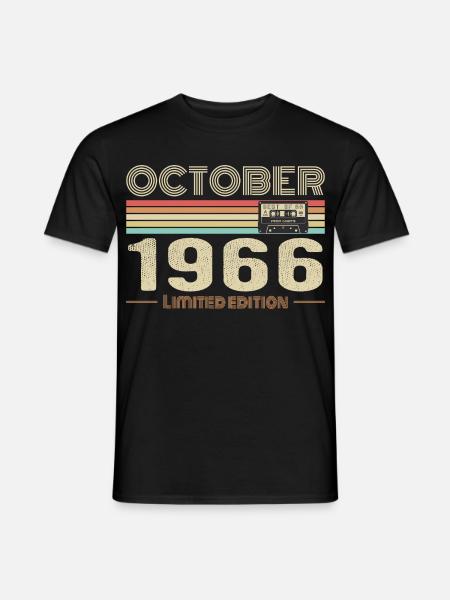 Birthday October 1966 - Birthday October 1966 - Men's T-Shirt - black