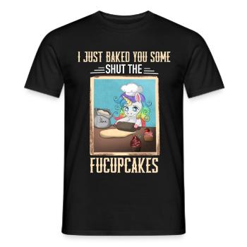 Licorne Fermé Fucupcakes Drôle - T-shirt homme - noir - Devant - AI Model Male 178 light (178cm)