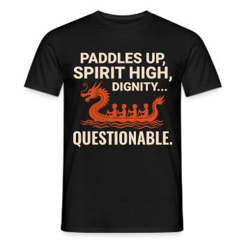 Drachenboot-Rennmannschaft - Männer T-Shirt - Schwarz - Vorne - AI Model Male 178 light (178cm)