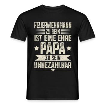 Firefighter Dad - Men's T-Shirt - black - Front - AI Model Male 178 light (178cm)