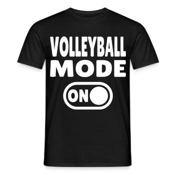 Mode Volleyball activé – le pur plaisir de jouer - T-shirt homme - noir - Devant - AI Model Male 178 light (178cm)