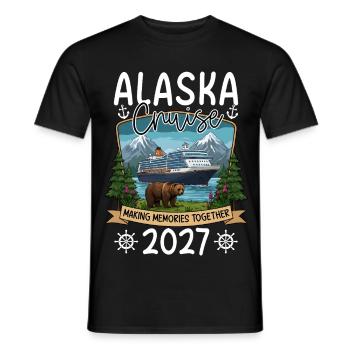 Alaska Cruise Souvenir Design - Men's T-Shirt - black - Front - AI Model Male 178 light (178cm)