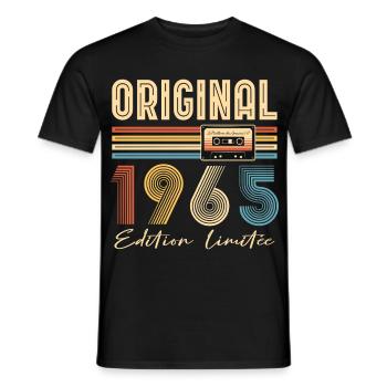 Original 1965 Geburtstag 60 Jahre altes Partygeschenk - Männer T-Shirt - Schwarz - Vorne - AI Model Male 178 light (178cm)