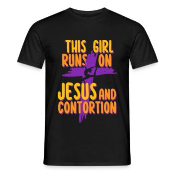 Contorsionniste Contorsion Jésus et contorsion - T-shirt homme - noir - Devant - AI Model Male 178 light (178cm)