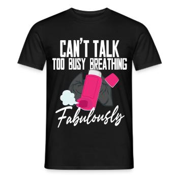 Asthme Asthmatique Trop occupé à respirer fabuleusement - T-shirt homme - noir - Devant - AI Model Male 178 light (178cm)
