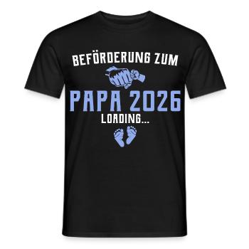 Beförderung zum Papa 2026 loading - Männer T-Shirt - Schwarz - Vorne - AI Model Male 178 light (178cm)