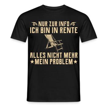 Pensione - Non è più tutto un mio problema - Pensionamento - T-shirt uomo - nero - Fronte - AI Model Male 178 light (178cm)
