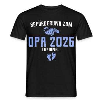 Beförderung zum Opa 2026 loading - Männer T-Shirt - Schwarz - Vorne - AI Model Male 178 light (178cm)