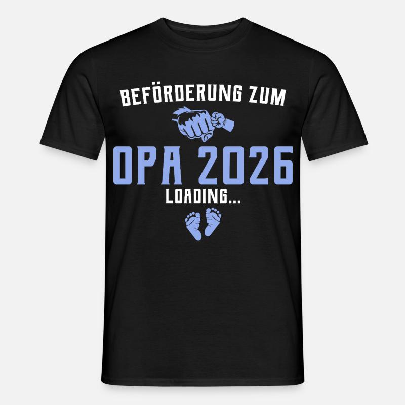 Beförderung zum Opa 2026 loading - Männer T-Shirt - Schwarz