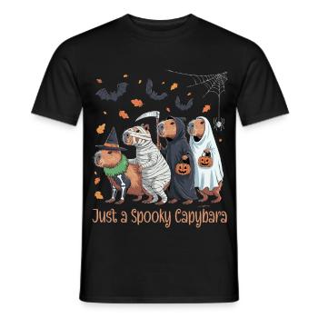 Capybara Halloween Kostüm - Männer T-Shirt - Schwarz - Vorne - AI Model Male 178 light (178cm)
