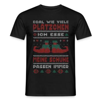 Weihnachtsgeschenk Plätzchen Wichteln Lustig - Männer T-Shirt - Schwarz - Vorne - AI Model Male 178 light (178cm)