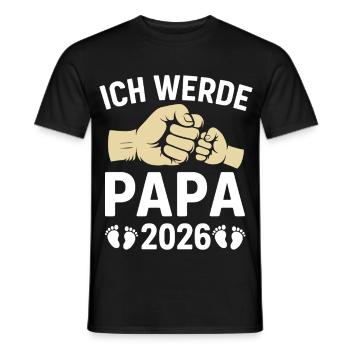 Father-to-be I WILL BE A DAD 2026 Funny - Men's T-Shirt - black - Front - AI Model Male 178 light (178cm)