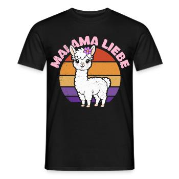 Soon to be Mom MALAMA LOVE Retro Funny - Men's T-Shirt - black - Front - AI Model Male 178 light (178cm)