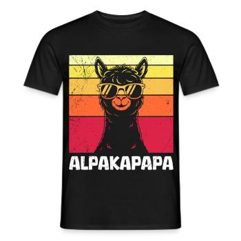 Futur père ALPAKAPAPA Rétro Drôle - T-shirt homme - noir - Devant - AI Model Male 178 light (178cm)