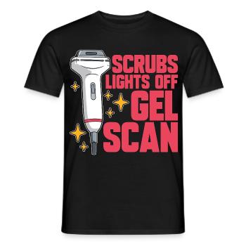 Sonographer Scrubs Lights Off Gel Scan Ultrasound - Männer T-Shirt - Schwarz - Vorne - AI Model Male 178 light (178cm)