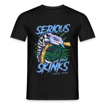 Pris au sérieux par les scinques à langue bleue depuis 1959 - T-shirt homme - noir - Devant - AI Model Male 178 light (178cm)