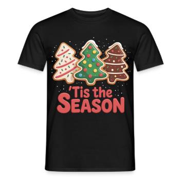 Weihnachten Lebkuchen Shirt - Männer T-Shirt - Schwarz - Vorne - AI Model Male 178 light (178cm)