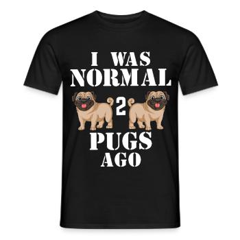 J’étais normal il y a deux carlins - T-shirt homme - noir - Devant - AI Model Male 178 light (178cm)