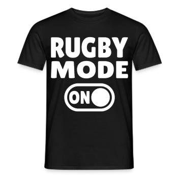 Rugby Mode ON - La passion du rugby à l’état pur - T-shirt homme - noir - Devant - AI Model Male 178 light (178cm)