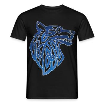 Wikingerwolf und Sternenhimmel - Männer T-Shirt - Schwarz - Vorne - AI Model Male 178 light (178cm)