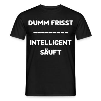 Stupid Eats - Intelligent Drinks - Men's T-Shirt - black - Front - AI Model Male 178 light (178cm)