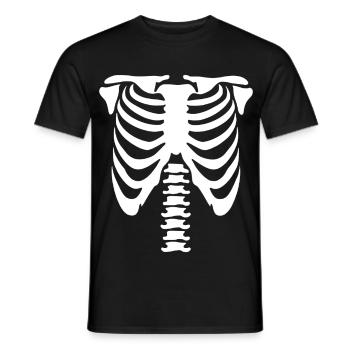 Skelett-Torso - Männer T-Shirt - Schwarz - Vorne - AI Model Male 178 light (178cm)