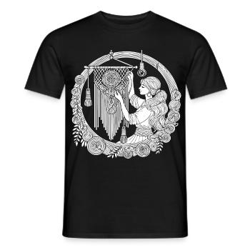Macrame Design – Creativity & Boho Style - Men's T-Shirt - black - Front - AI Model Male 178 light (178cm)