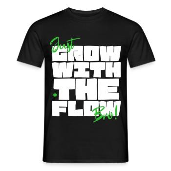 Grow with the Flow - Männer T-Shirt - Schwarz - Vorne - AI Model Male 178 light (178cm)