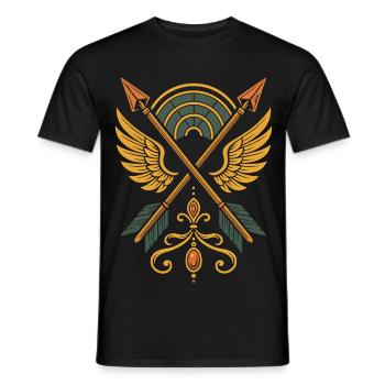 Tir à l’arc cible Archer Chasse à l’arc Conception - T-shirt homme - noir - Devant - AI Model Male 178 light (178cm)