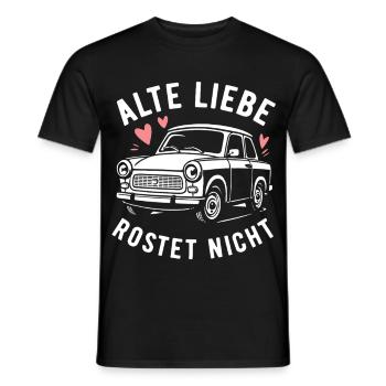 Le vieil amour ne rouille pas - Trabi - Kultauto DDR - T-shirt homme - noir - Devant - AI Model Male 178 light (178cm)