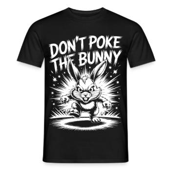 Warnung vor dem aggressiven Kaninchen - Männer T-Shirt - Schwarz - Vorne - AI Model Male 178 light (178cm)