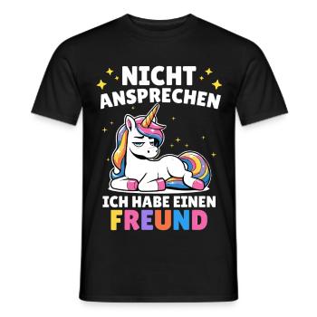 Malle DON’T TALK TO HAVE A FRIEND - T-shirt homme - noir - Devant - AI Model Male 178 light (178cm)