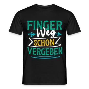 Malle HANDS OFF FORGIVEN Funny - Men's T-Shirt - black - Front - AI Model Male 178 light (178cm)