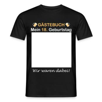 Guestbook 18th Birthday – We Were There Men - Men's T-Shirt - black - Front - AI Model Male 178 light (178cm)