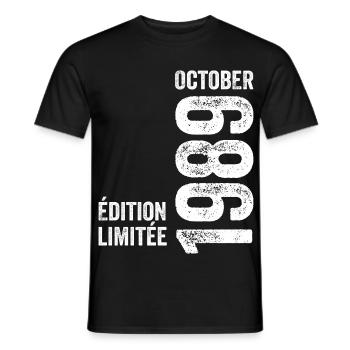 Legends October 1989 Vintage October 1989 Retro - Men's T-Shirt - black - Front - AI Model Male 178 light (178cm)