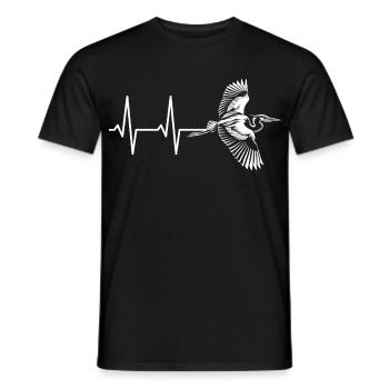 Vogel im Herzschlag Design - Männer T-Shirt - Schwarz - Vorne - AI Model Male 178 light (178cm)